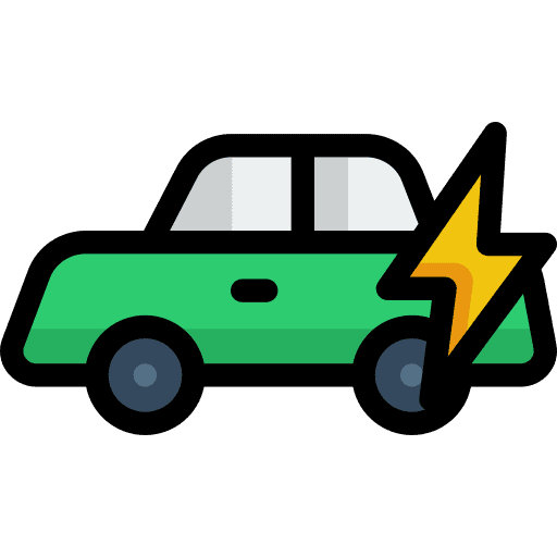 Electric car electric vehicle hybrid car transportation icon