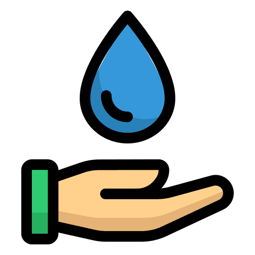 Save water hand ecology and environment save water icon