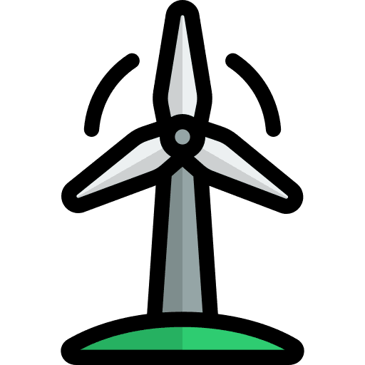 Wind energy ecology and environment wind power wind energy icon