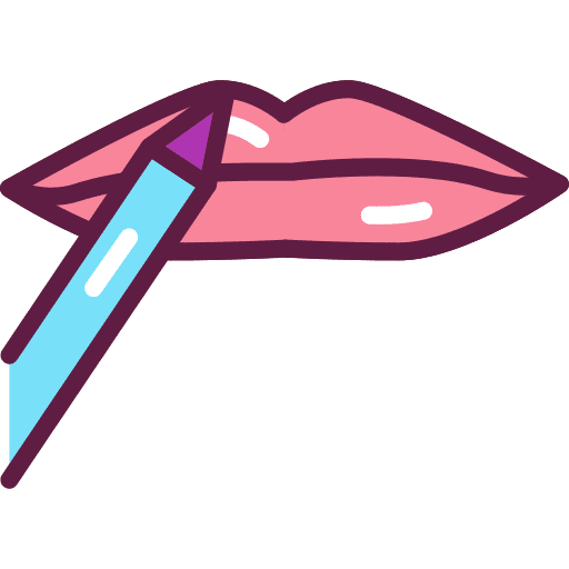 Beauty makeup pencil lips icon Beauty makeup pencil lips icon