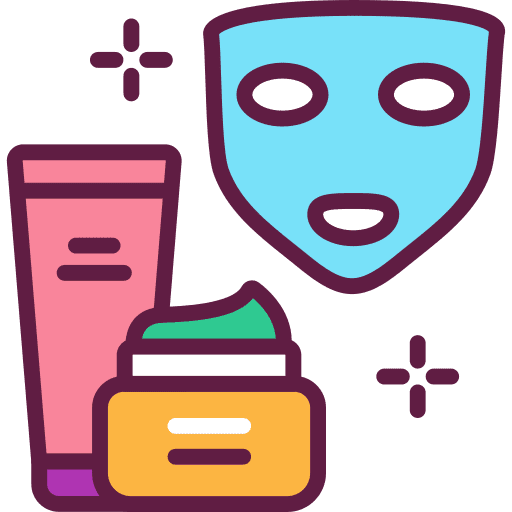 Cosmetic face mask lotion cream icon