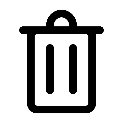 Delete garbage can bin icon