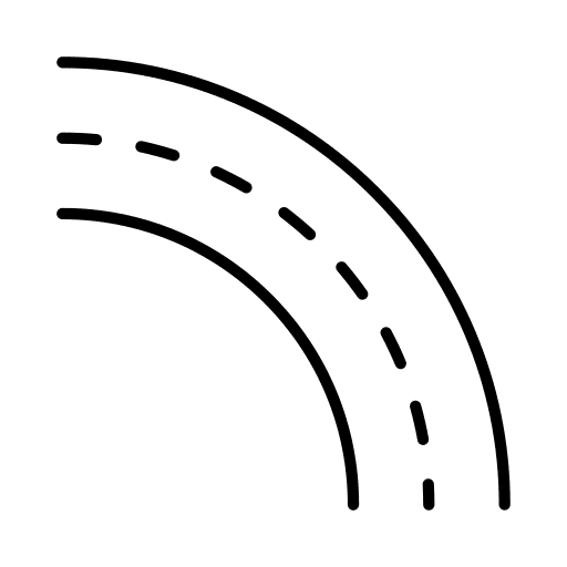 Curved lines driving architecture and city motorway icon