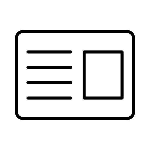 Licence driving file document icon