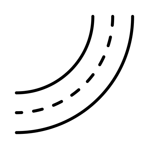 Motorway architecture and city driving highway icon