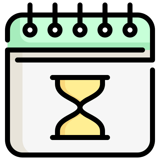 Calendar calendar hourglass schedule icon