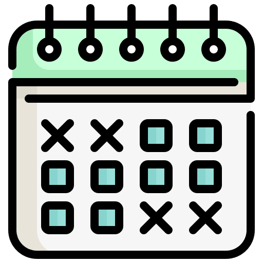 Calendar date time counting icon