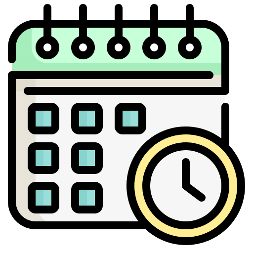 Deadline time and date schedule follow up icon