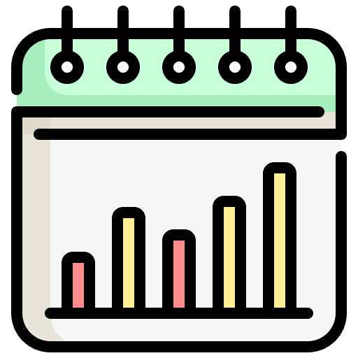 Graph report schedule profit icon
