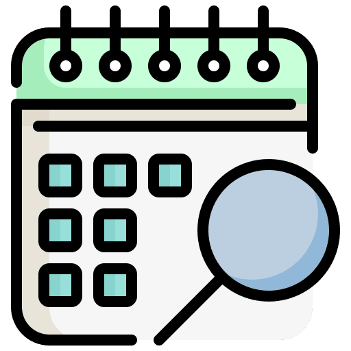 Calendar event schedule find icon Calendar event schedule find icon
