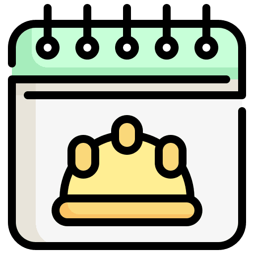 Labor day schedule calendar event icon Labor day schedule calendar event icon