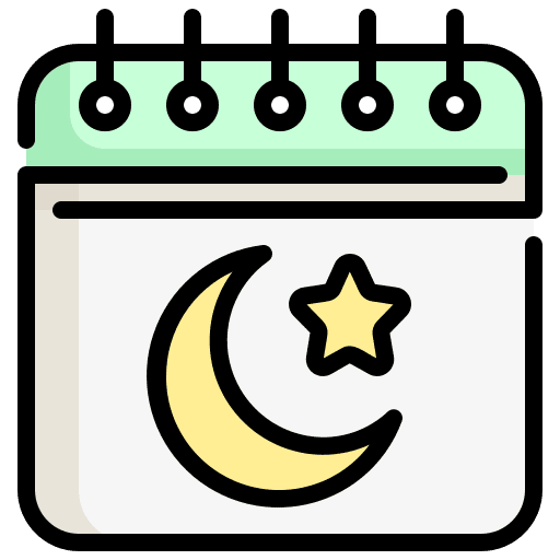 Ramadan time and date muslim calendar icon Ramadan time and date muslim calendar icon