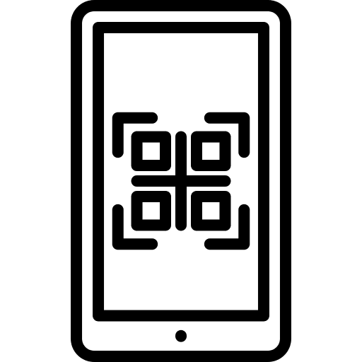 Qr code mobile touch screen ui icon