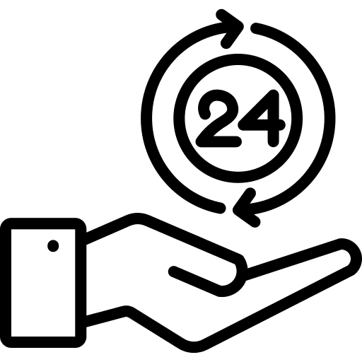 24 hours support 24 hours support contact customer service icon