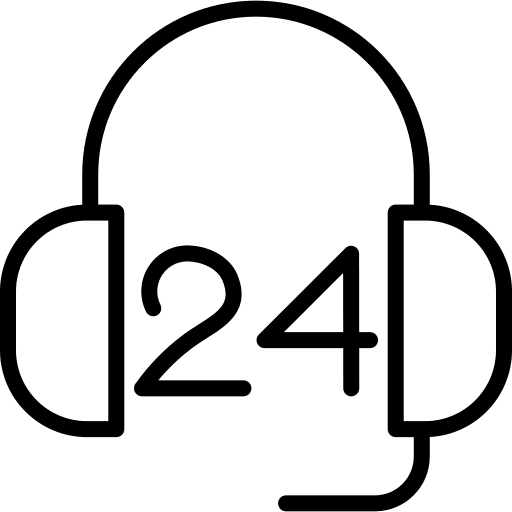24 hours support logistics 24 hours support communications icon