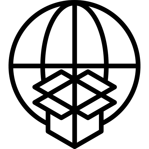 Delivery cardboard shipping package icon