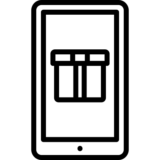 Delivery smartphone application shipping and delivery icon