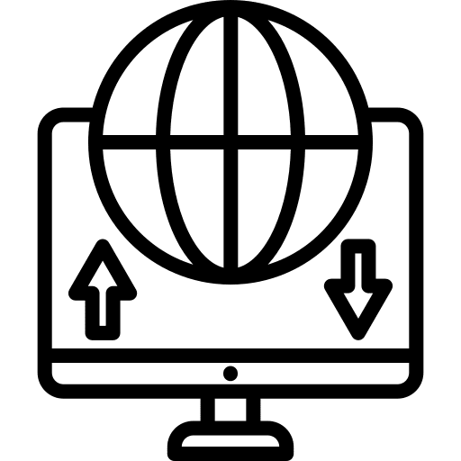 Online shopping electronics computer commerce and shopping icon