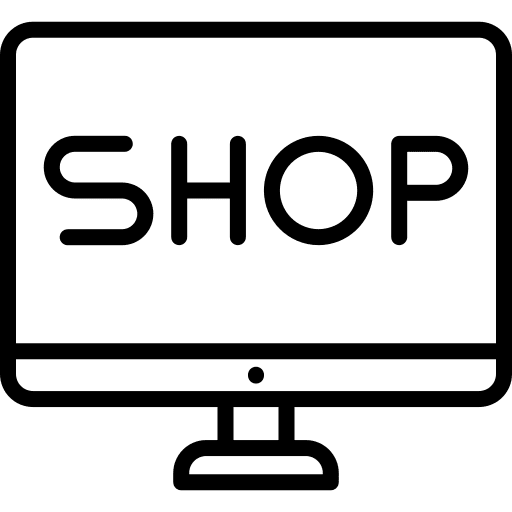 Online shopping online shopping commerce and shopping desktop computer icon