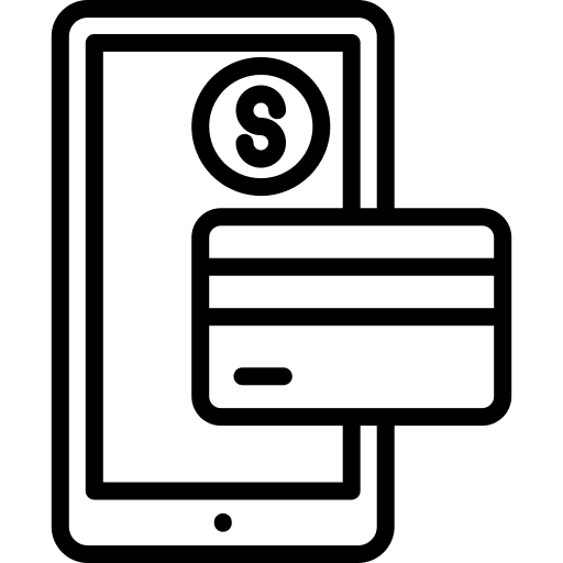 Payment method credit card dollar bank icon