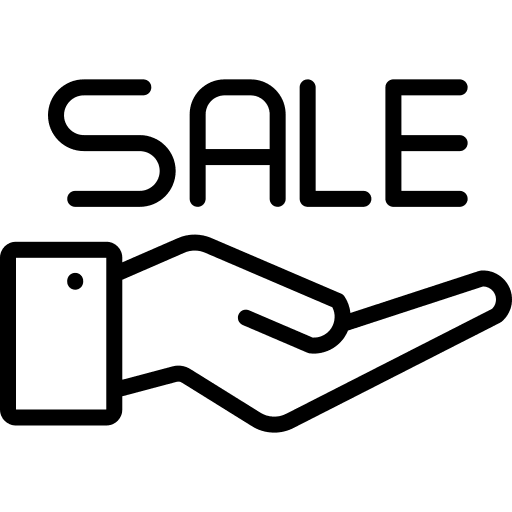 Promotion commercial advertise hand icon