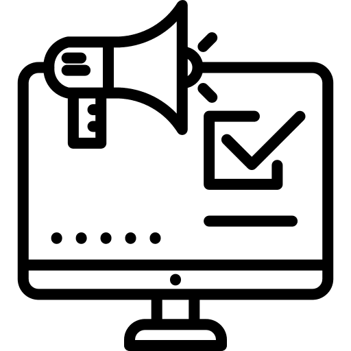 Promotion shout computer bullhorn icon