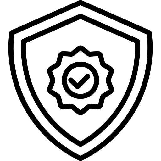 Shield lock shield guarantee icon