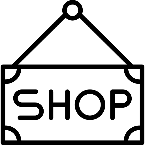 Shop supermarket sale label icon