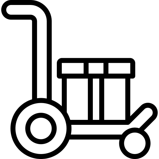 Trolley transport trolley shipping and delivery icon