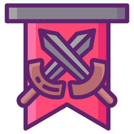 Banners representation medieval times cultures icon