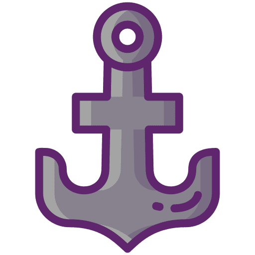 Anchor sign navigation tool icon