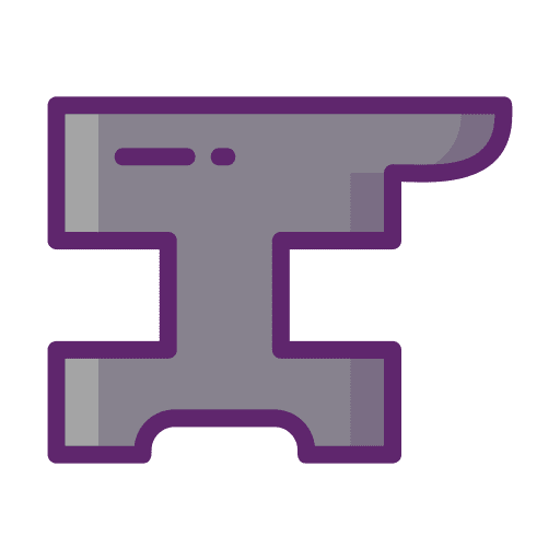 Anvil construction and tools hammer construction icon