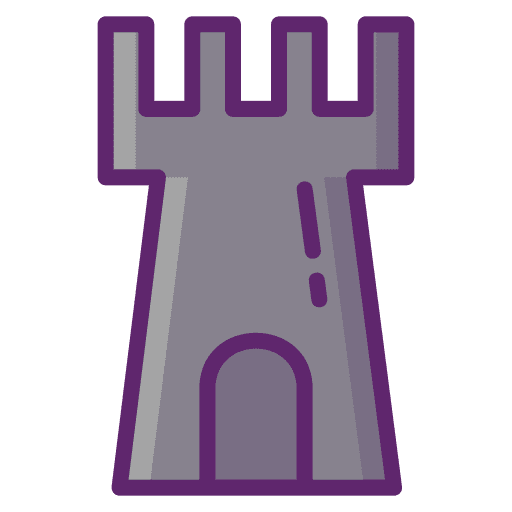 Castle vikings medieval castle icon