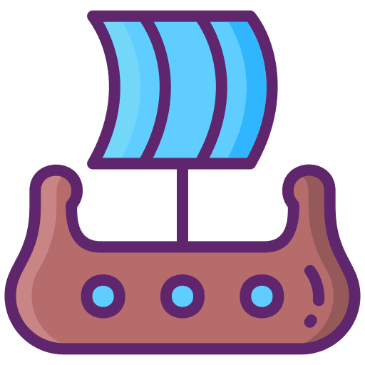 Viking ship viking ocean transportation icon