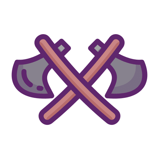 Axe axe shield helmet icon