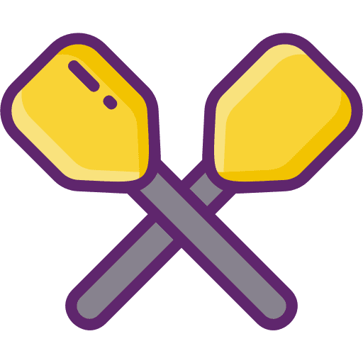 Oars tool sailing water sports icon