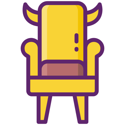 Throne medieval germanic furniture and household icon