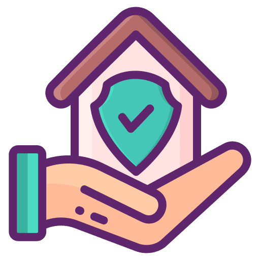 Home healthcare and medical house service icon