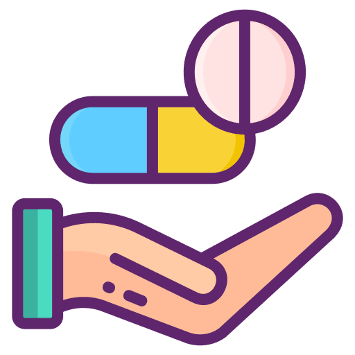 Medication drugs help support icon