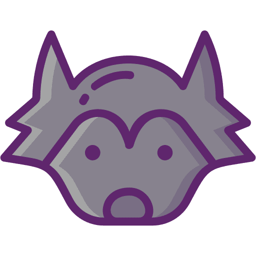 Wolf howl wild silhouette icon