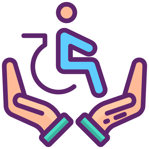 Caring support service caring icon