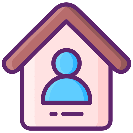 Home stay at home independent house icon