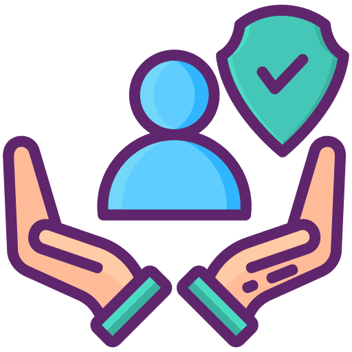 Personal security safety wellness care icon