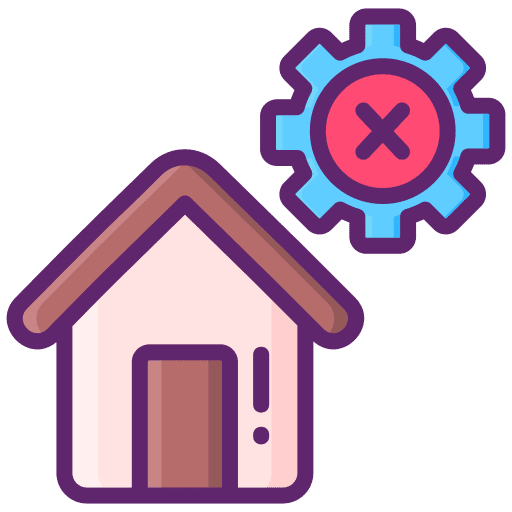 Denied assistance real estate denied icon