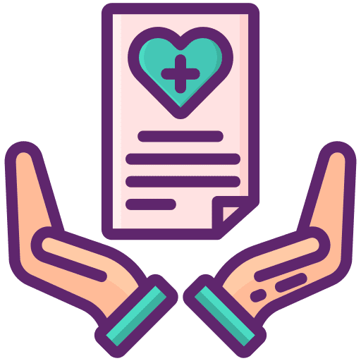 Health care coverage help health care icon