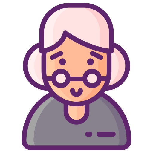 Woman elderly woman person icon