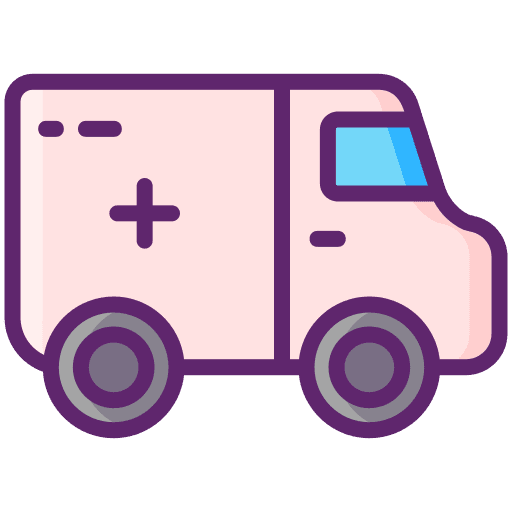 Ambulance healthcare and medical transportation assistance icon