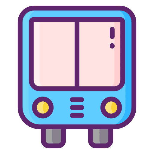 Shuttle transportation service vehicle icon
