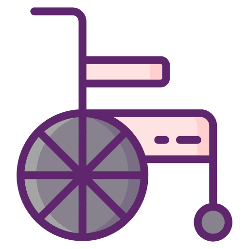 Wheelchair emergency healthcare and medical injury icon