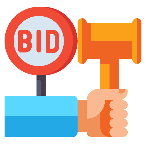 Auctions trade auctioner public icon